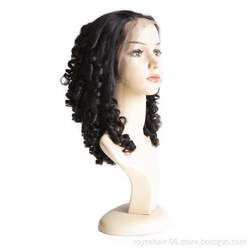 Peruvian Virgin Cuticle Aligned Human Hair Loose Deep Wave Lace Frontal Full Lace Wig
